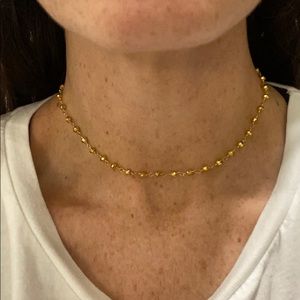 Gold choker necklace